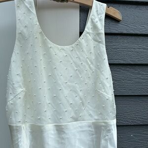 Victoria’s Secret Ivory Satin Pearl slip dress